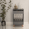 Boahaus Belfast Mini Bar Cabinet, 1-Shelf, 1-Drawers, Cup Holder
