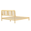 Boho Curved Rattan Headboard King Bed