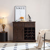 Buffet Cabinet with Storage Sideboard, Wine Bar Cabinet with Removable Wine Racks, Coffee Bar Cabinet with Adjustable Shelf