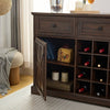 Buffet Cabinet with Storage Sideboard, Wine Bar Cabinet with Removable Wine Racks, Coffee Bar Cabinet with Adjustable Shelf
