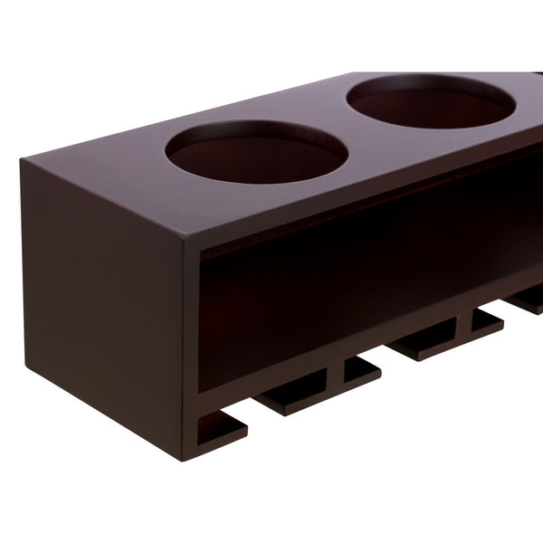 Cailean 4 Bottle Wall Mounted Wine Bottle and Glass Rack
