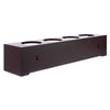 Cailean 4 Bottle Wall Mounted Wine Bottle and Glass Rack