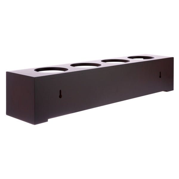 Cailean 4 Bottle Wall Mounted Wine Bottle and Glass Rack