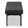 Carson Carrington Ullaberg Mid-century Modern Upholstered Boomerang Bench