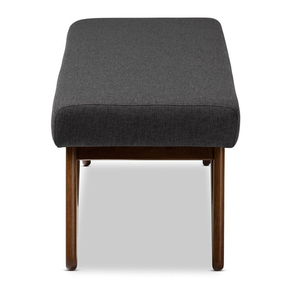 Carson Carrington Ullaberg Mid-century Modern Upholstered Boomerang Bench