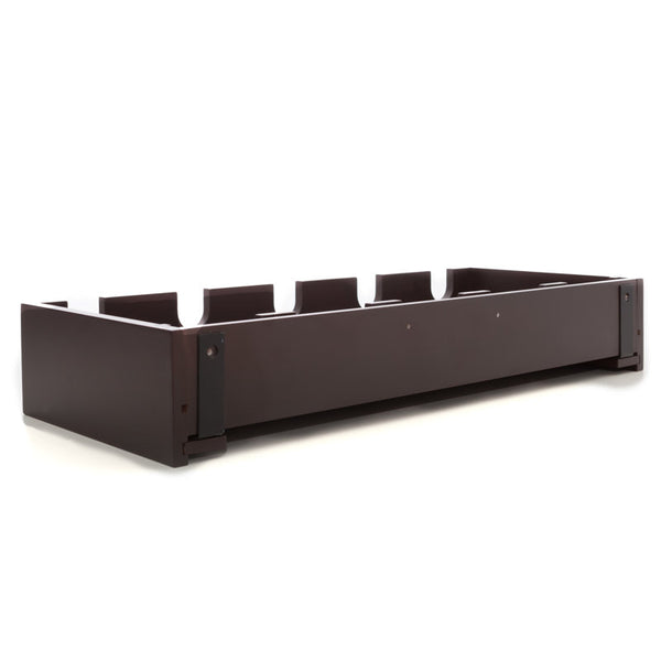 Cheever 5 Bottle Wall Mounted Wine Bottle & Glass Rack in Espresso