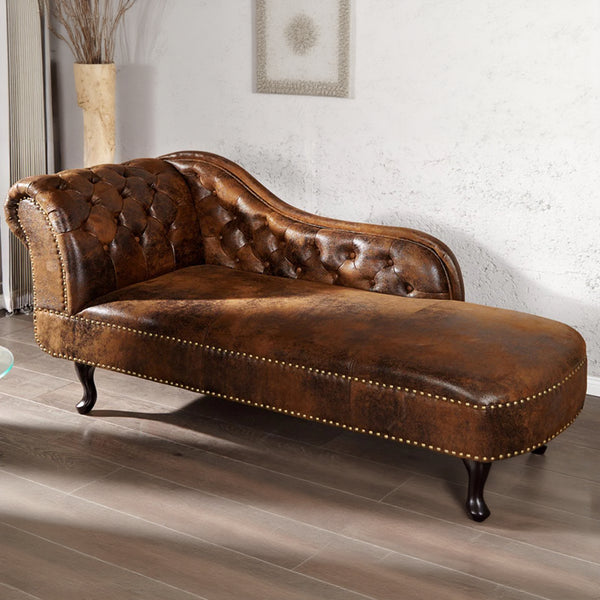 Chesterfield Vintage Brown Leather Lounge #5