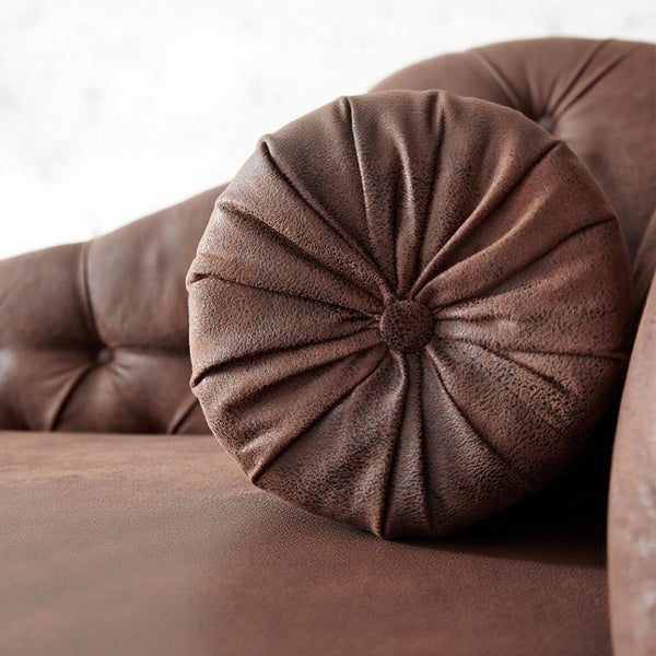 Chesterfield Vintage Brown Leather Lounge #6