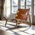 Creative Design Solid Wood Leisure Single Chair Faux Leather Armchair