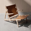 Creative Design Solid Wood Leisure Single Chair Faux Leather Armchair