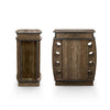 DH BASIC Rustic Oak Multi-storage Bar Cabinet by Denhour