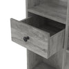 DH BASIC Transitional Vintage Grey Oak 6-Open Shelf Bar Table with Wine Storage by Denhour