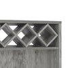 DH BASIC Transitional Vintage Grey Oak 6-Open Shelf Bar Table with Wine Storage by Denhour