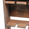 Derike Elegant Designs Bartow Wall Mounted Wood Wine Rack Shelf With Glass Holder, Restored Wood