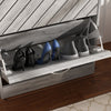 Timechee 8 Pair Shoe Storage Cabinet with 2 Drawers, Wood Color