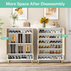 Freestanding Shoe Storage Cabinet with 2-Door and Adjustable Shelves for Entryway Living Room Bedroom