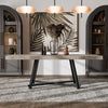 Furniture of America Evrena Modern 7-Piece Black Solid Wood Dining Set