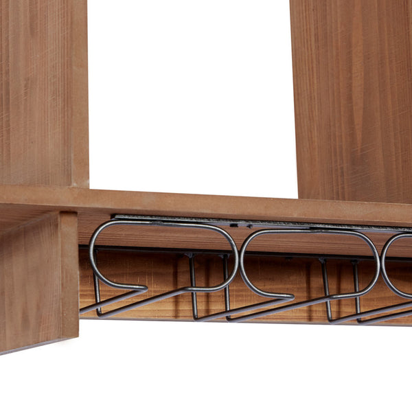 Gabrijela Hanging Wine Bottle Rack in Brown