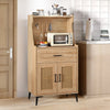 Gymax Coffee Bar Cabinet w/Pegboard Storage Drawer & Adjustable Shelf