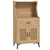 Gymax Coffee Bar Cabinet w/Pegboard Storage Drawer & Adjustable Shelf
