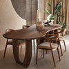JINSHAN Manufacturer Wholesale Dining Room Furniture Solid Wood Leg Modern Dining Table for Sale