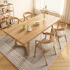Shangyi All-Solid Wooden Dining Table Set Thickened Rectangular Table Chair for Household Simple Modern Style for Living Room
