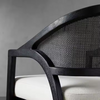 Simple Style Modern Upholstered Dining Arm Chair Solid Wood Backrest Rattan Dining Chairs for Dining Room Luxury