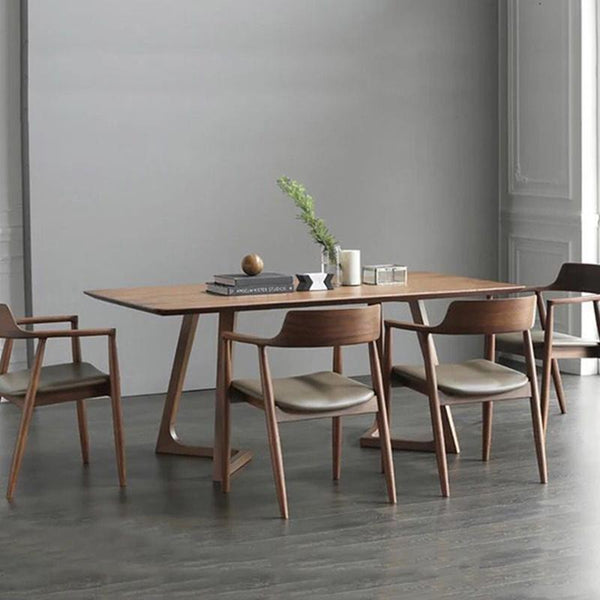 Modern Simple Wooden Frame High Density Foam Seat Dining Chair for Restaurant Dining Room