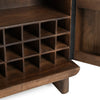Classic Home Holmes Mango Wood Carved Bar Cabinet in Brown
