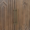 Classic Home Holmes Mango Wood Carved Bar Cabinet in Brown