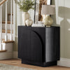 Iris Wooden Accent Cabinet, Sideboard Credenza or TV Stand with Arched Cabinet Doors and Adjustable Shelves