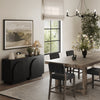 Iris Wooden Accent Cabinet, Sideboard Credenza or TV Stand with Arched Cabinet Doors and Adjustable Shelves