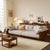 JASIWAY Modern 3-Seat Upholstered Cotton Linen Sofa