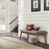 Crosley Landon Upholstered Bench In Acorn - 43.25 "W x 16 "D x 16.88 "H