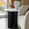Lena white calacatta ceramic side table