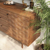 Living Skog Scandi Sideboard Buffet TV Stand with Drawers and Wooden Legs for TV's up to 65-inch TV