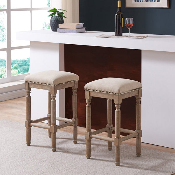 Liya Upholstered Counter Stool (Set of 2)