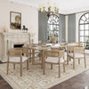Lythor 7pc Dining Set with Cushioned Seats, Cane Rattan Webbing, Rubberwood by Christopher Knight Home