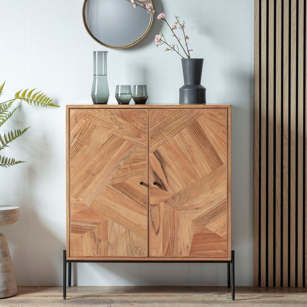 Gallery Home Natural Lilia 2 Door Drinks Cabinet