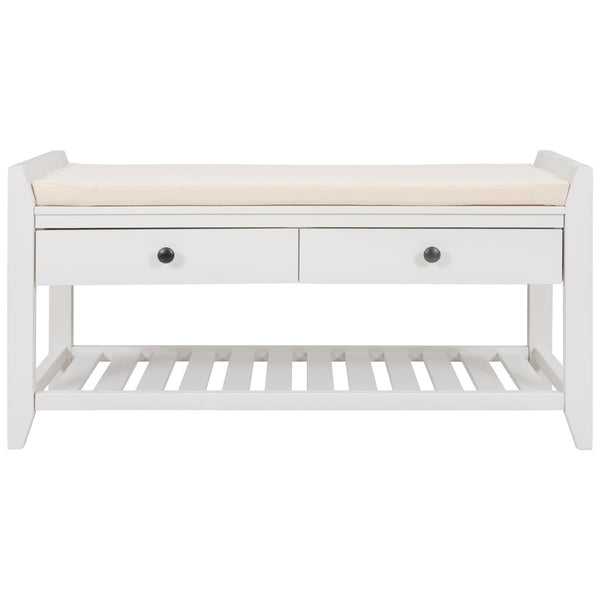 Merax Multipurpose Storage Bench Shoe Rack with Cushioned Seat and Drawers