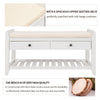 Merax Multipurpose Storage Bench Shoe Rack with Cushioned Seat and Drawers