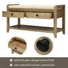 Merax Multipurpose Storage Bench Shoe Rack with Cushioned Seat and Drawers