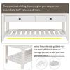 Merax Multipurpose Storage Bench Shoe Rack with Cushioned Seat and Drawers