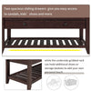Merax Multipurpose Storage Bench Shoe Rack with Cushioned Seat and Drawers