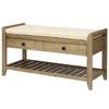 Merax Multipurpose Storage Bench Shoe Rack with Cushioned Seat and Drawers
