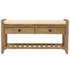 Merax Multipurpose Storage Bench Shoe Rack with Cushioned Seat and Drawers