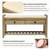 Merax Multipurpose Storage Bench Shoe Rack with Cushioned Seat and Drawers