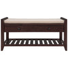 Merax Multipurpose Storage Bench Shoe Rack with Cushioned Seat and Drawers