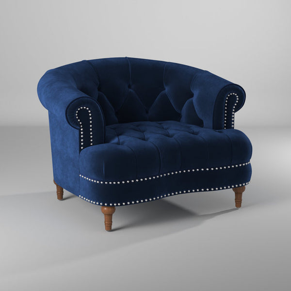 House of Hampton® Mercer 106.68cm Wide Tufted Velvet Armchair