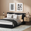 Nathan James Andrew Rattan End Side Table Storage Doors Gold Accents